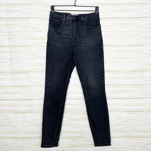 Everlane The Authentic Stretch High-Rise Skinny Button Fly Jeans - Picture 2 of 8